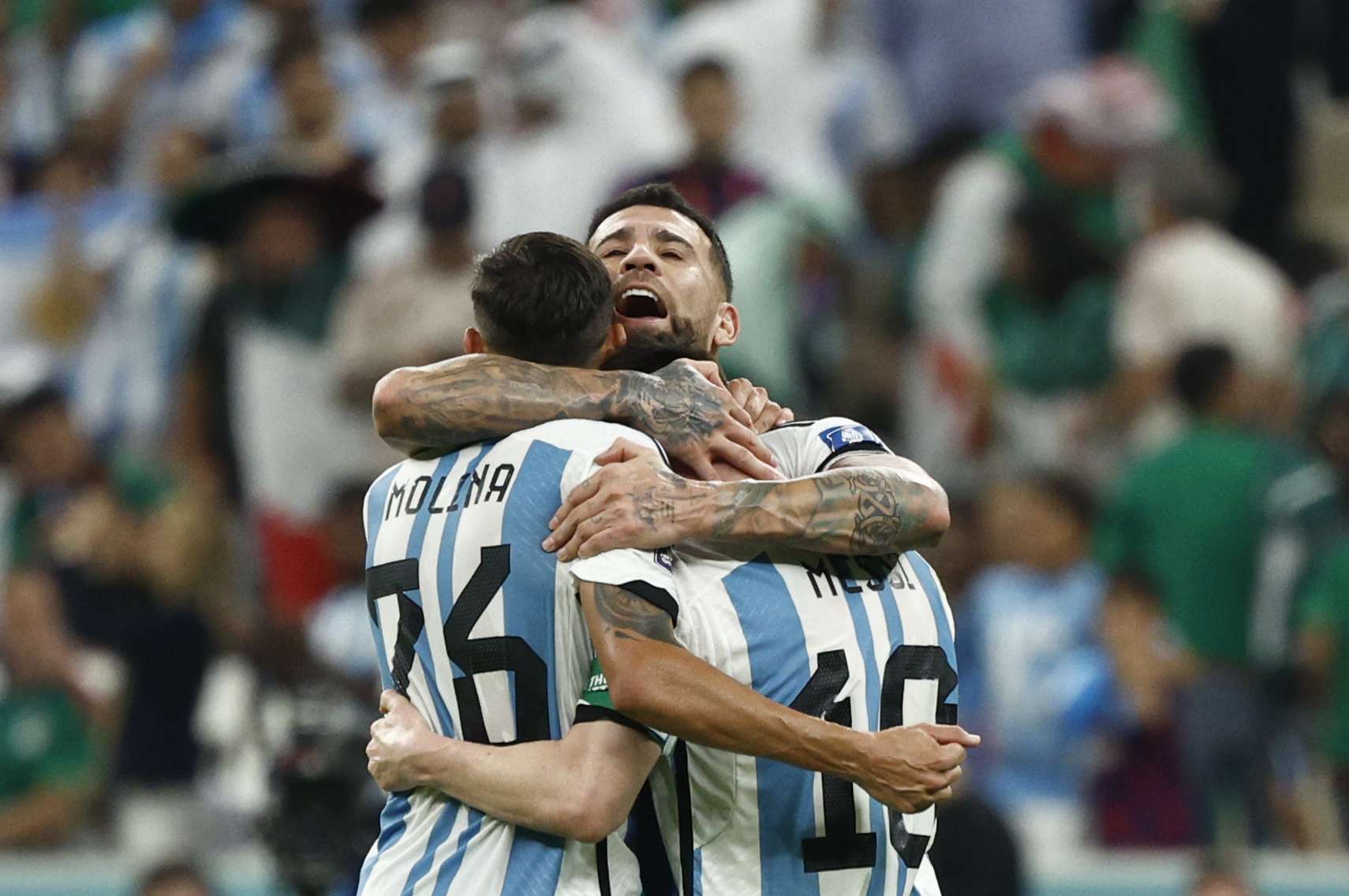 Los argentinos festejan el triunfo. /EFE