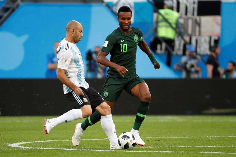 El padre de Obi Mikel, capitán de la selección de Nigeria, fue secuestrado horas antes del encuentro del Mundial contra Argentina. Foto EFE