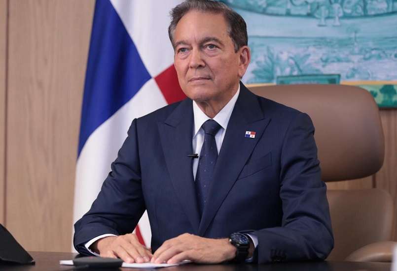 En la imagen aparece el presidente de Panamá, Laurentino Cortizo.