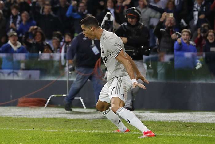Cristiano Ronaldo festeja su gol. /EFE