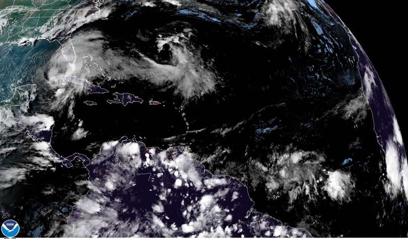 Siuación del clima en el Golfo de México y en el Atlántico norte. EFE / NOAA