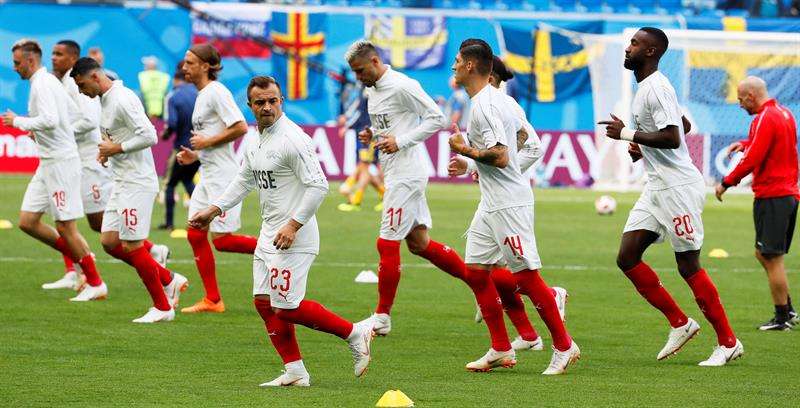 La selección de Suiza está lista para afrontar el compromiso ante Suecia. Foto EFE