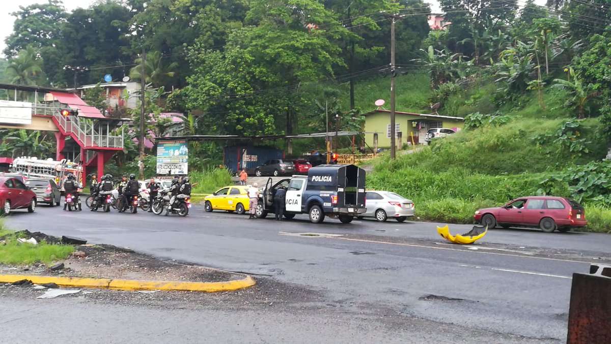 Vista general de la escena del crimen. Foto: @TraficoCPanama