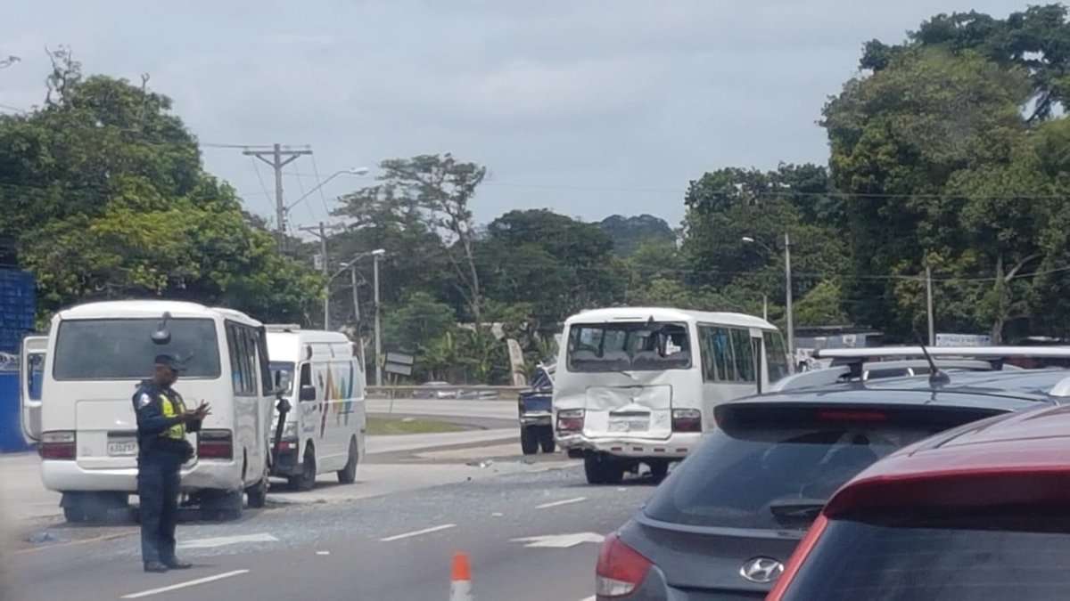 Vista general de la escena del accidente. Foto: @TraficoCPanama