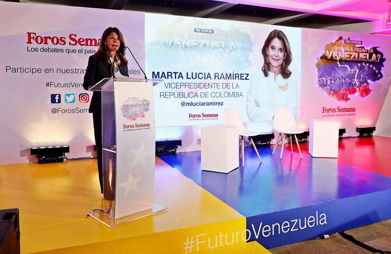La vicepresidenta de Colombia, Marta Lucía Ramirez. EFE