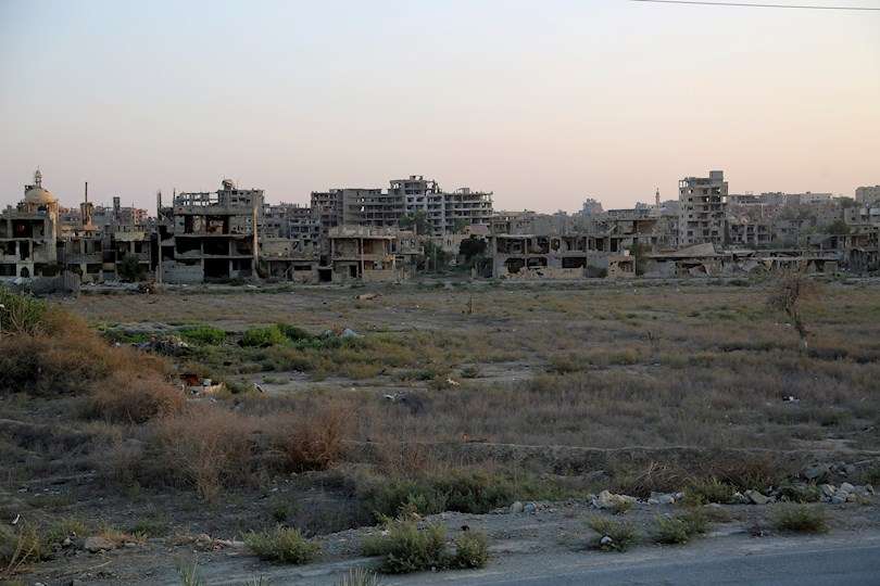 Vista de una zona devastada de la ciudad de Deir al Zur, en el este de Siria, el pasado 27 de agosto. EFE