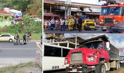 Vista general de los accidentes en Colón. Fotos: Diómedes Sánchez