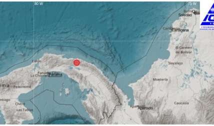 El temblor de anoche fue sentido en fue sentido en Colón, Darién, Panamá y Panamá Oeste.